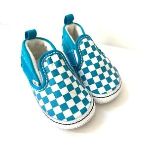 Vans Blue and White Checkerboard Baby Shoes